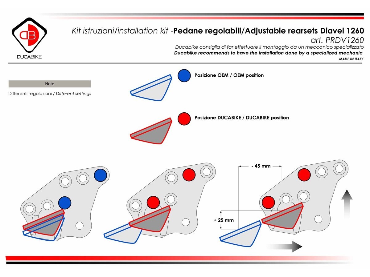 PRDV12601 - DIAVEL 1260 PEDANE REGOLABILI