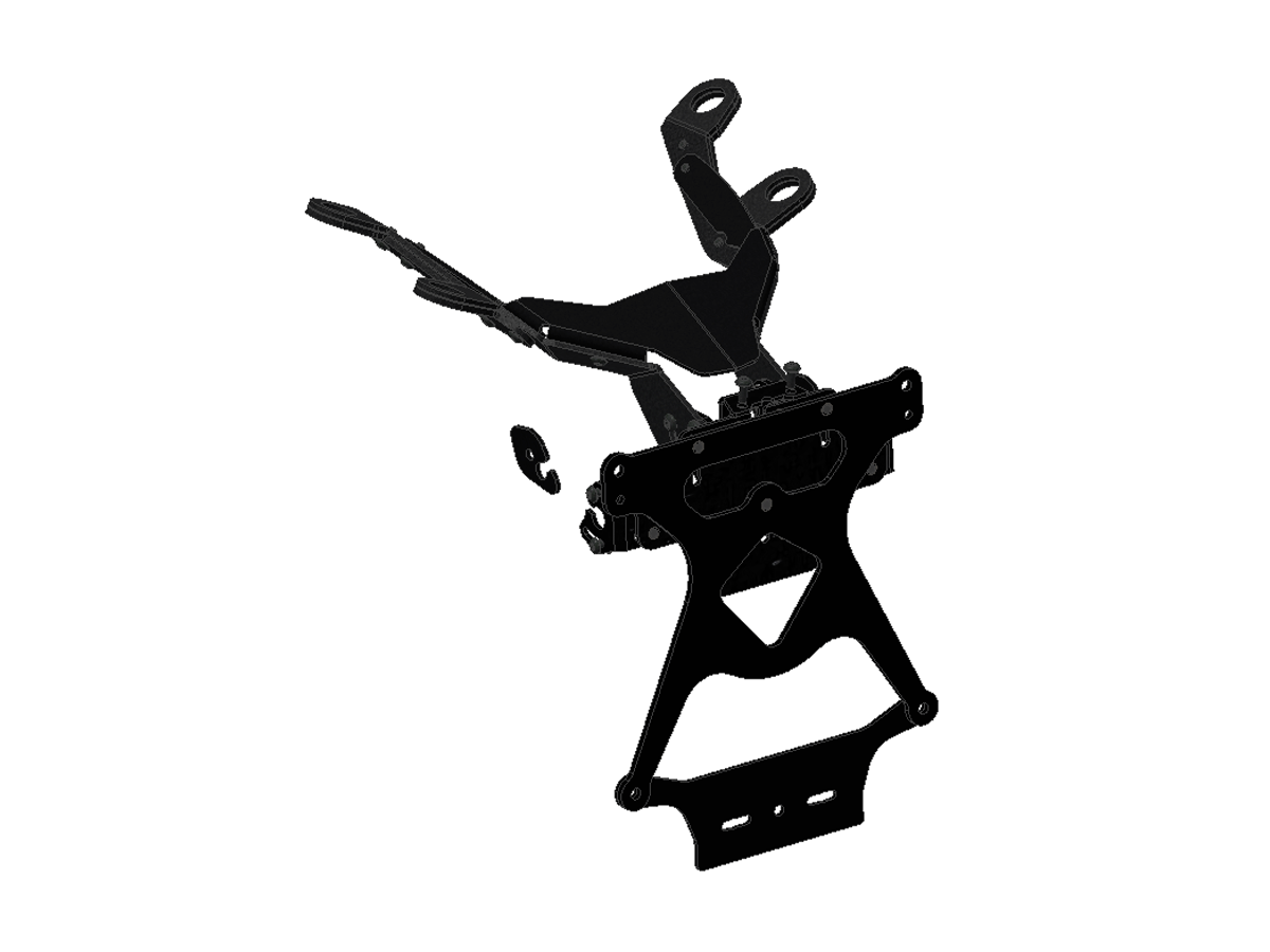 PRT07 - M821 ADJUSTABLE LICENSE PLATE HOLDER SHORT